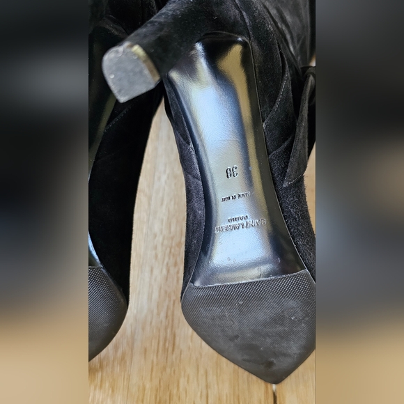 Saint Laurent knee high black suede boots size 38 - Picture 5 of 8